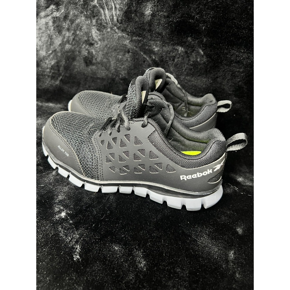Reebok Sublite‎ Cushion RB4041 Mens 5.5 Wide Work Shoes Alloy Toe Black Sneaker